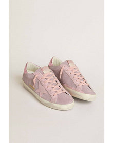 Women | Super Star Ltd Glitter with Suede Star & Leather Heel Tab | Antique Pink (V2)