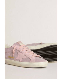 Women | Super Star Ltd Glitter with Suede Star & Leather Heel Tab | Antique Pink (V2)
