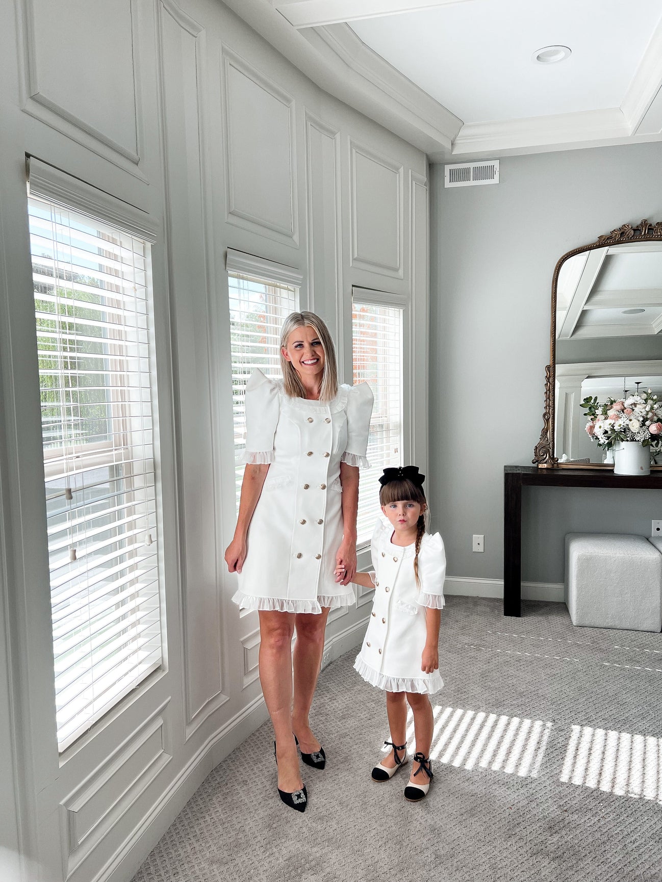 Women | Tuxedo Mom Dress | White