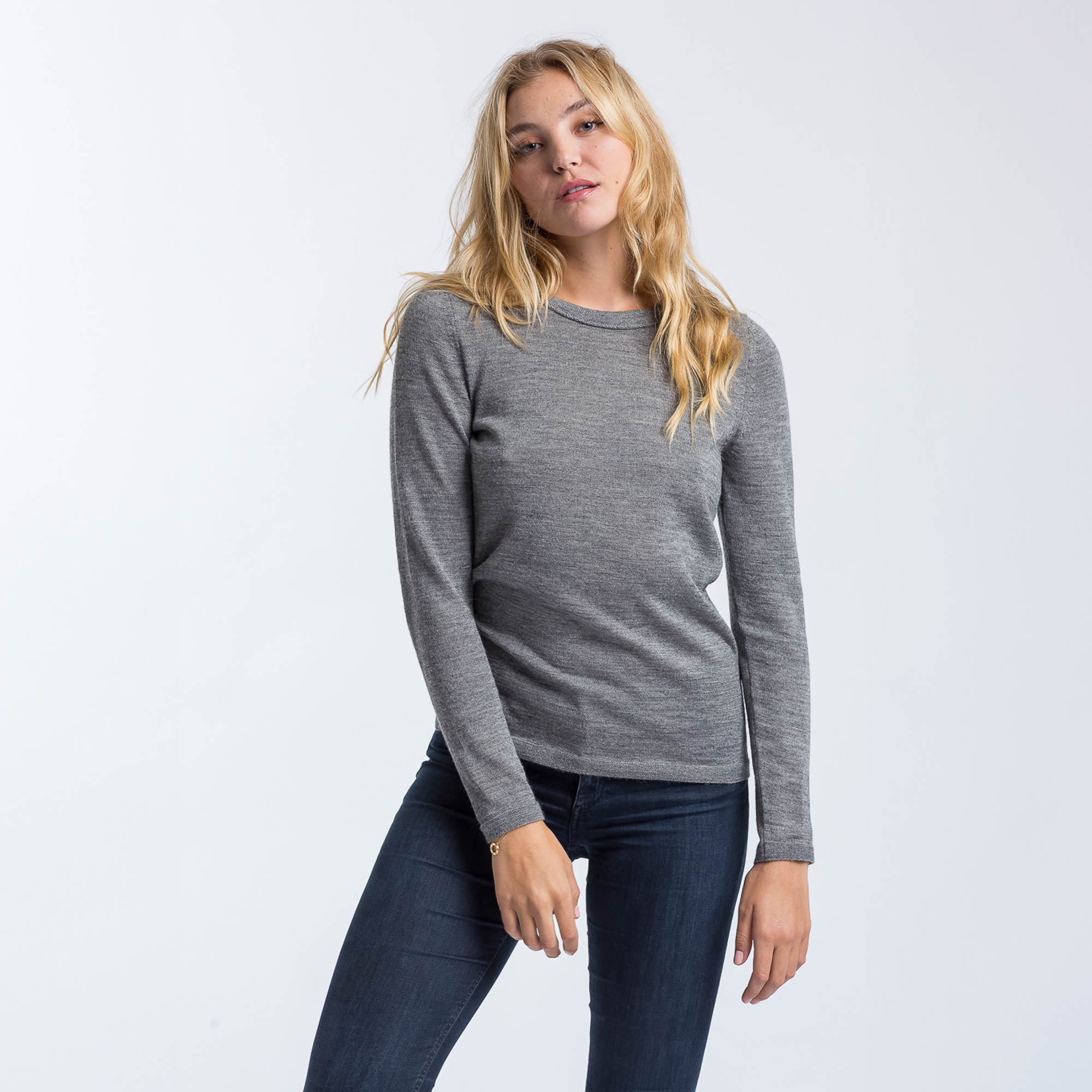 Women | Crew Neck Sweater | Dark Grey