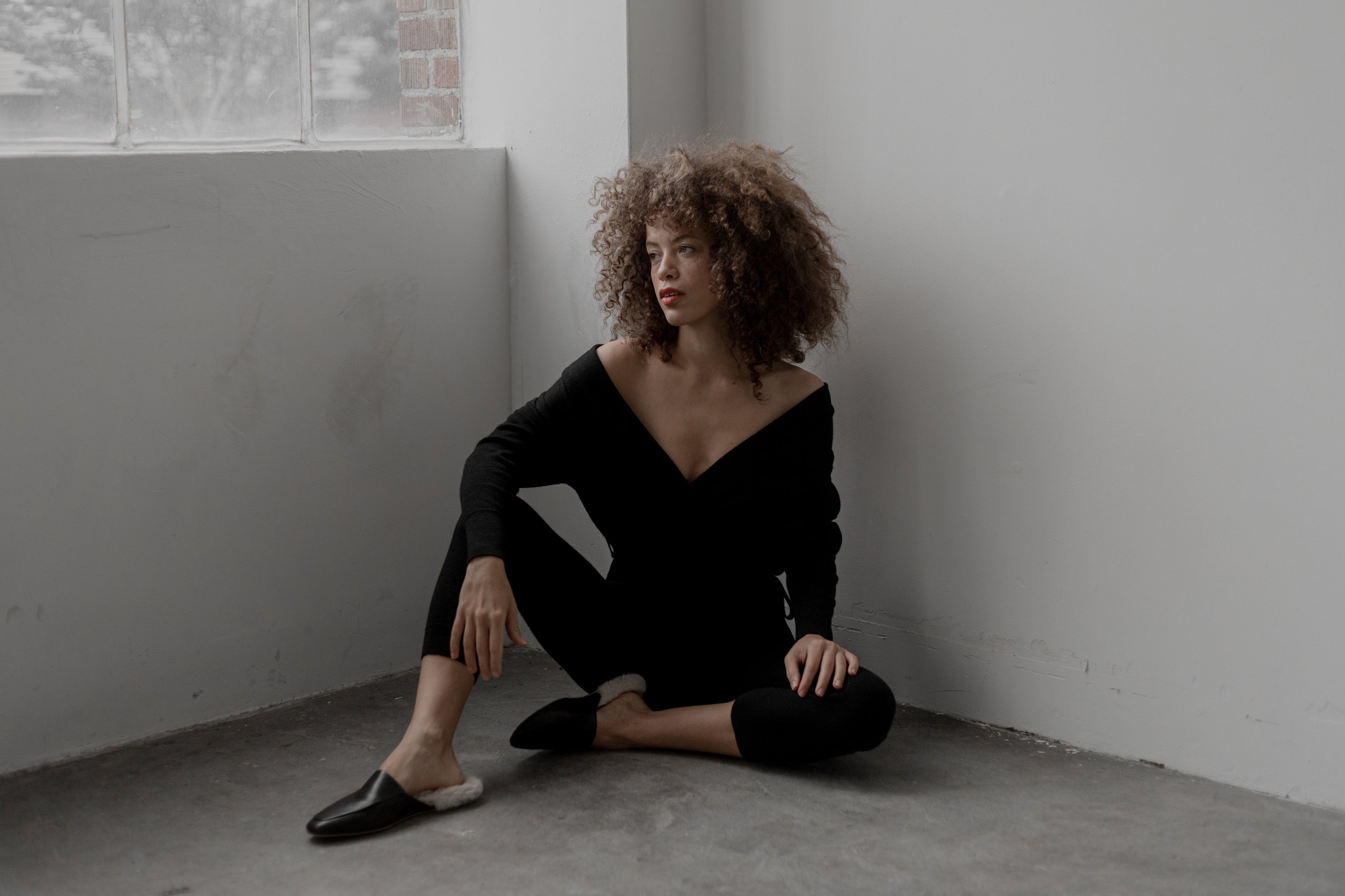 Wrap Neck Jumpsuit | Black