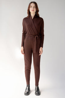 Wrap Neck Jumpsuit | Mahogany