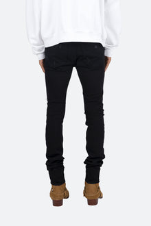 X165 Paisley Skinny Denim | Black/Black