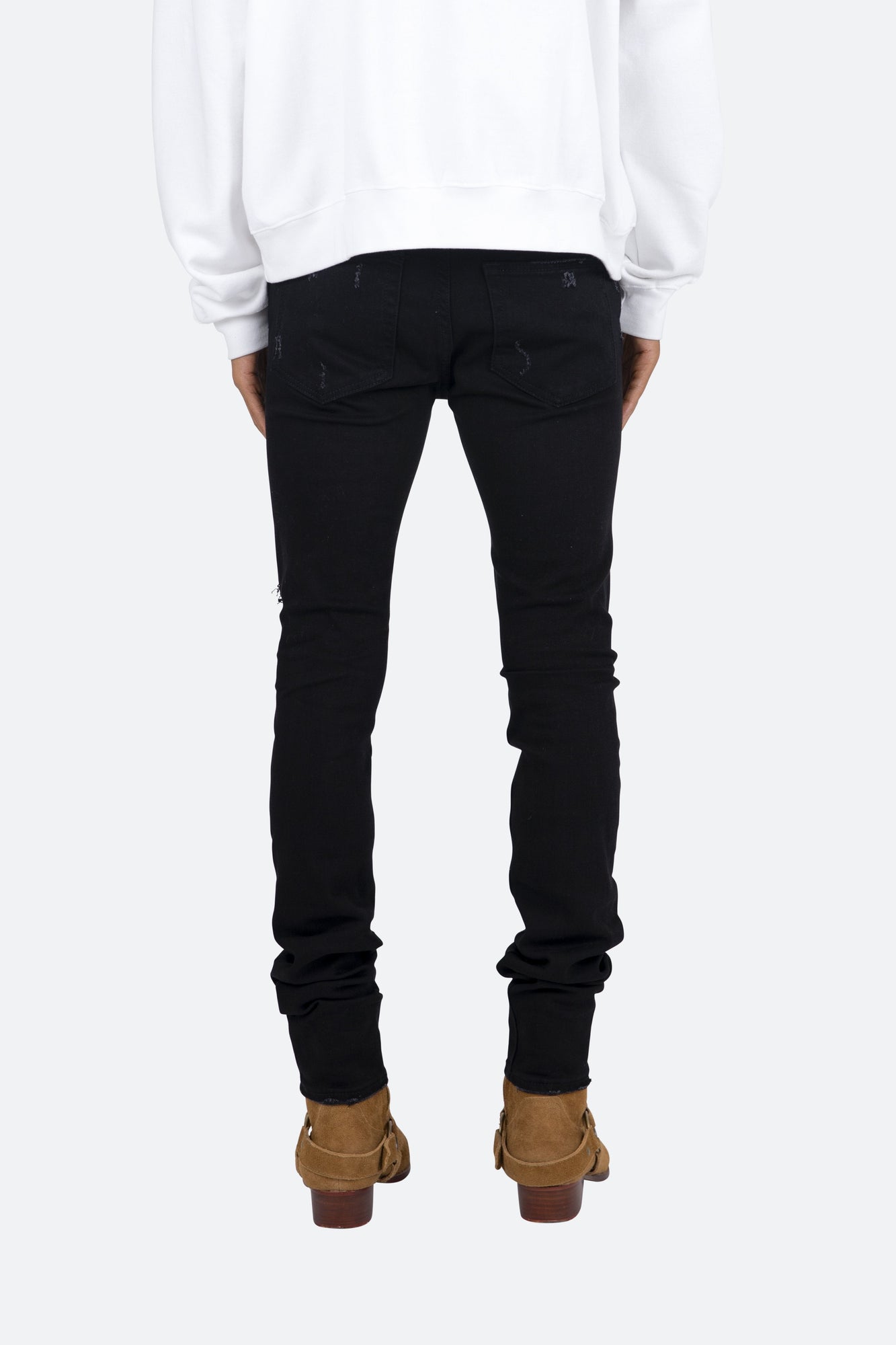 X165 Paisley Skinny Denim | Black/Black