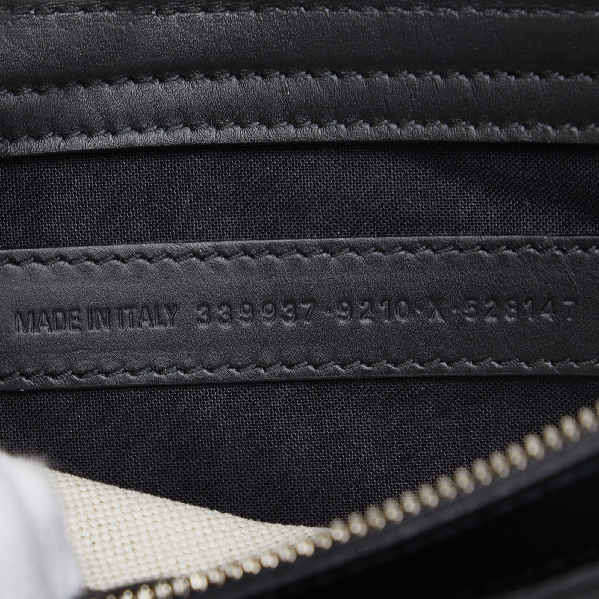 Balenciaga | Pre-Owned All Over Logo Navy Pochette S | WhiteBlack
