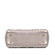 Dior | Pre-Owned Small Metallic Grained Calfskin Cannage Supple Lady | Silver