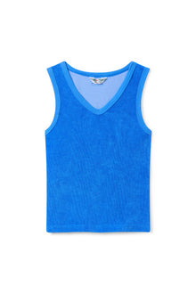 Women | Vintage Terry Fast Back V-Neck Tank | Marina