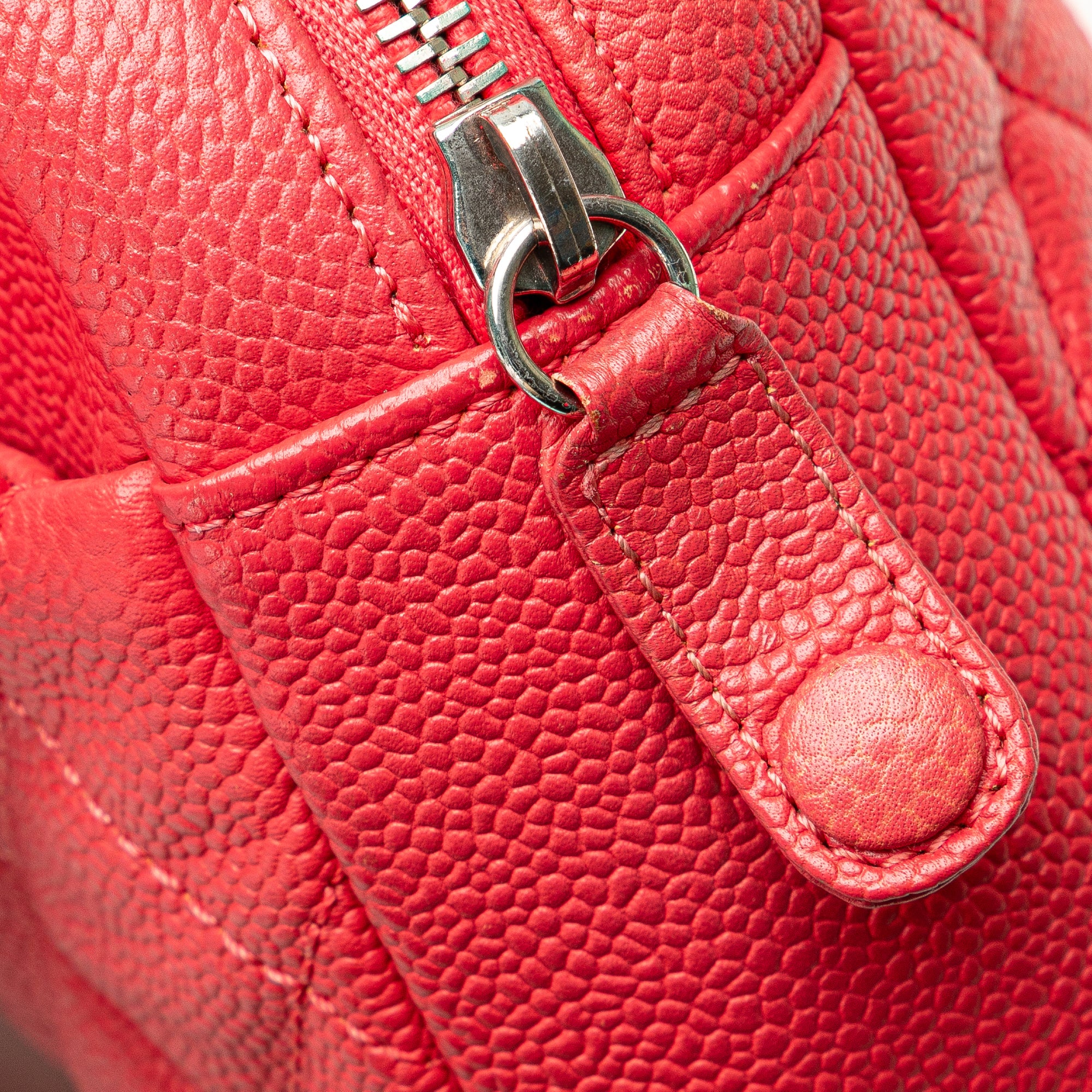 Chanel | Pre-Owned Jumbo Caviar Easy Flap Bag | Red