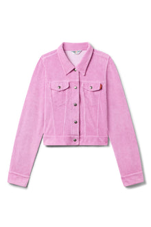Women | Vintage Terry Cropped Jean Jacket | Violet