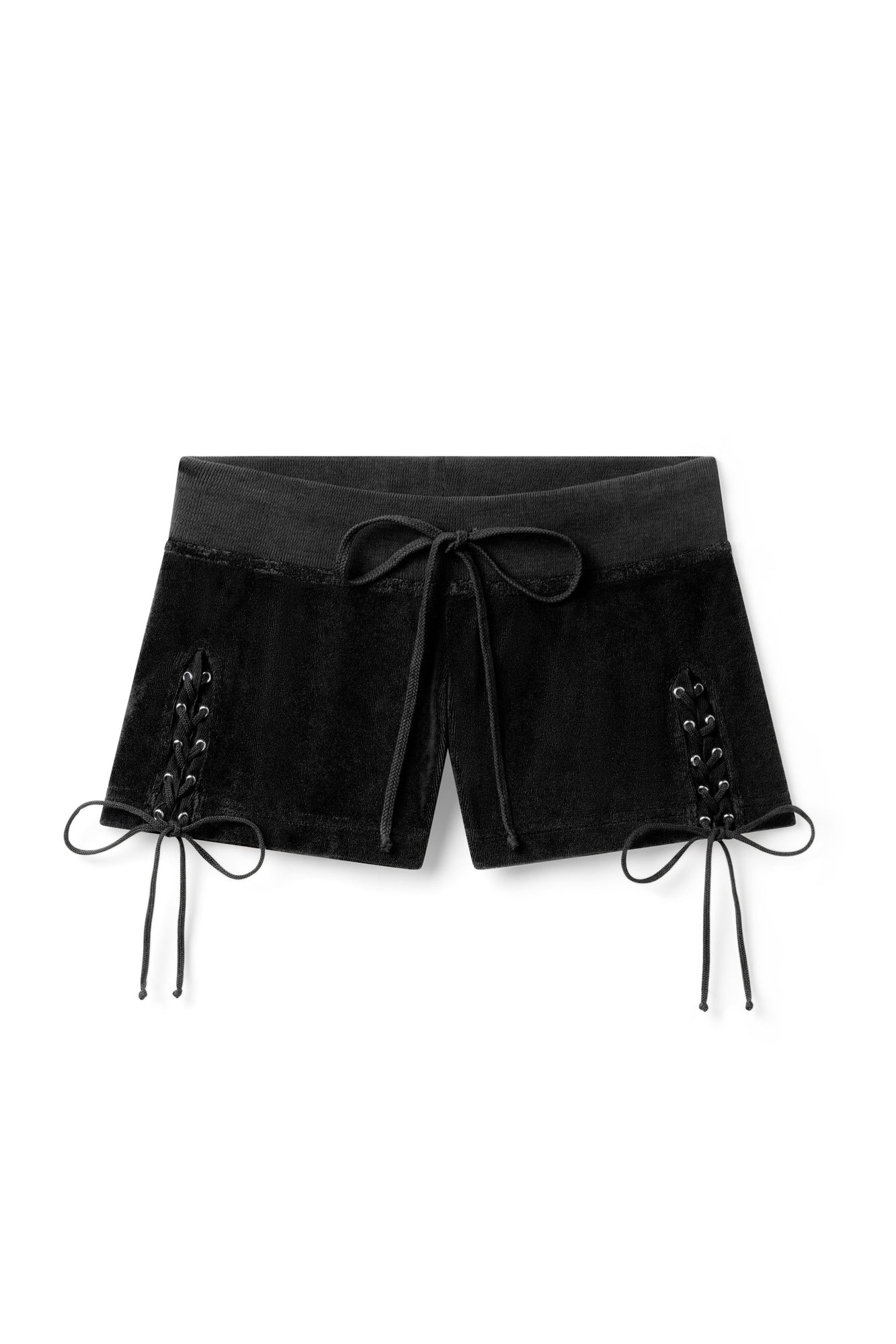 Women | Vintage Terry Lace-Up Short | Black