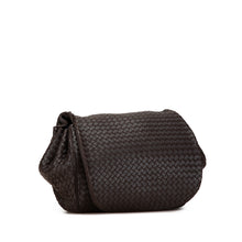 Bottega Veneta | Pre-Owned Intrecciato Flap Crossbody | Brown