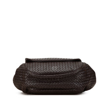 Bottega Veneta | Pre-Owned Intrecciato Flap Crossbody | Brown