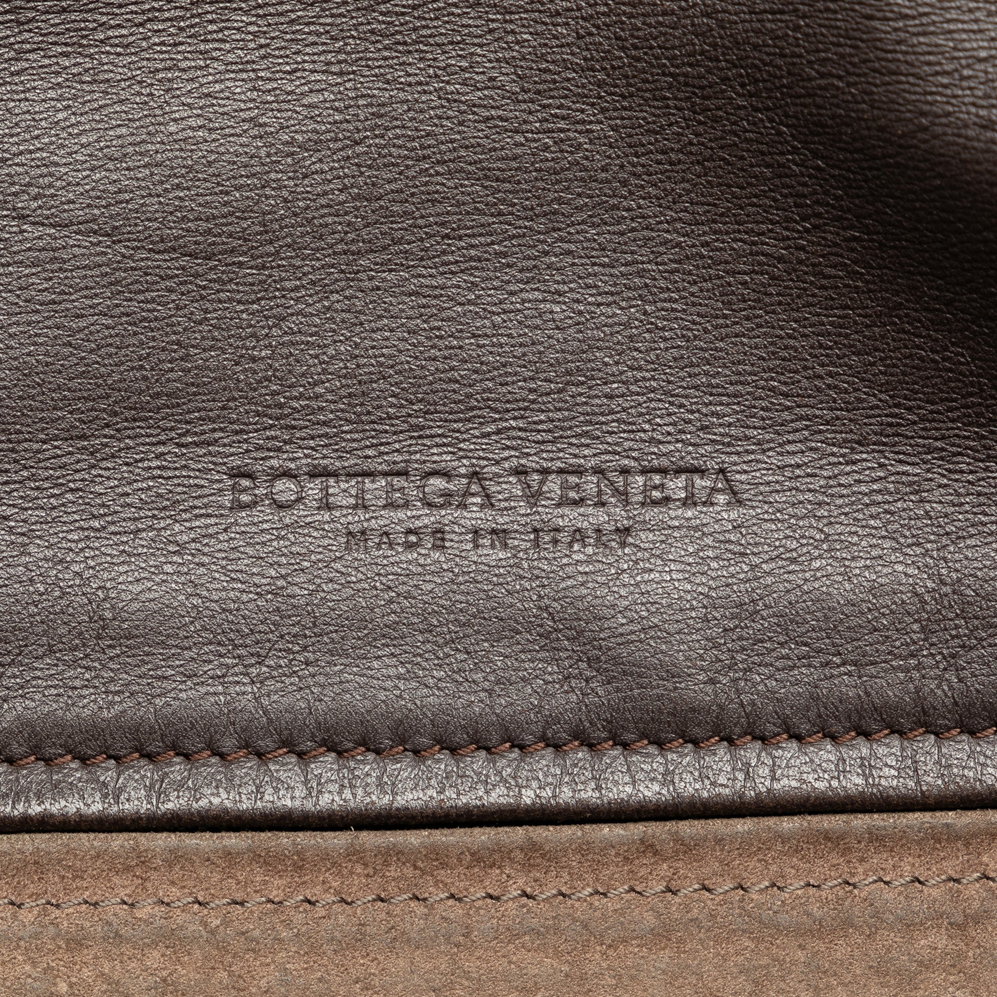Bottega Veneta | Pre-Owned Intrecciato Flap Crossbody | Brown