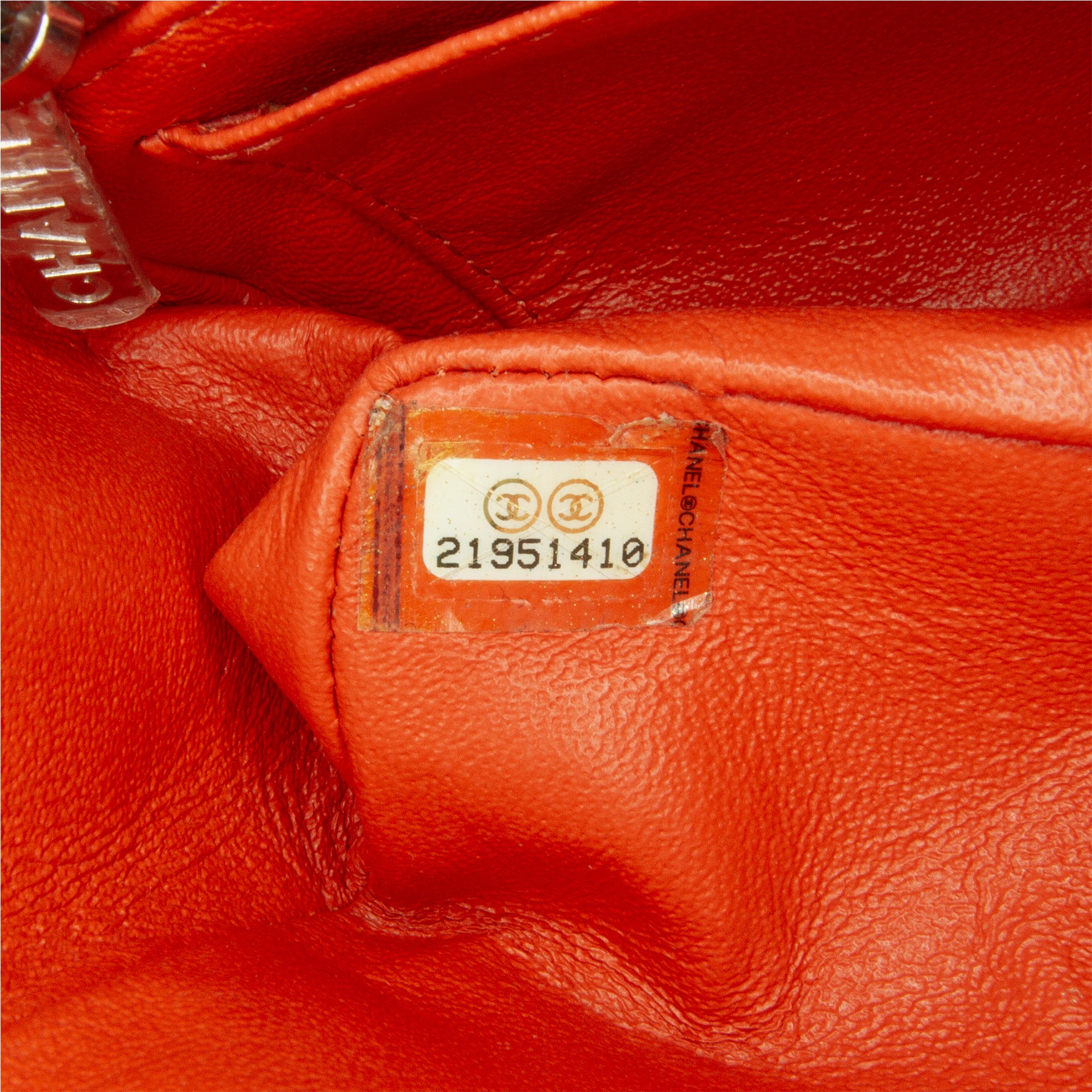 Chanel | Pre-Owned Mini Rectangular Classic Lambskin Single Flap | Orange