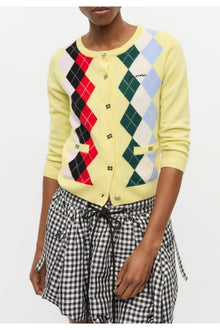 Yellow Check Cardigan | Pear Sorbet