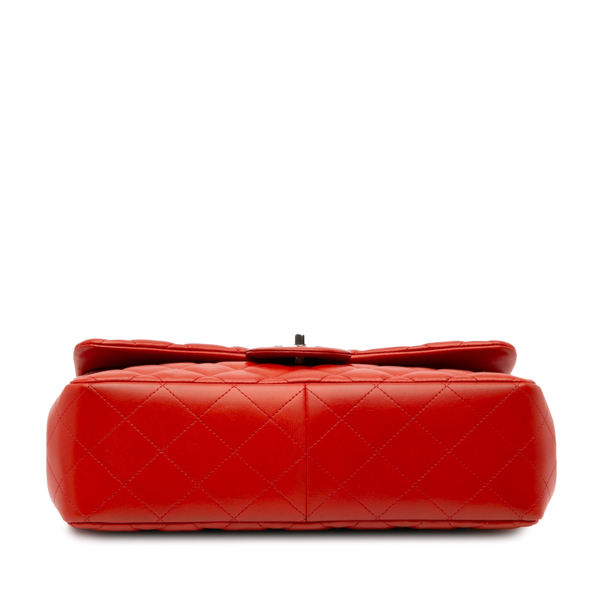 Chanel | Pre-Owned Jumbo Classic Lambskin Double Flap | Orange/Dark Orange