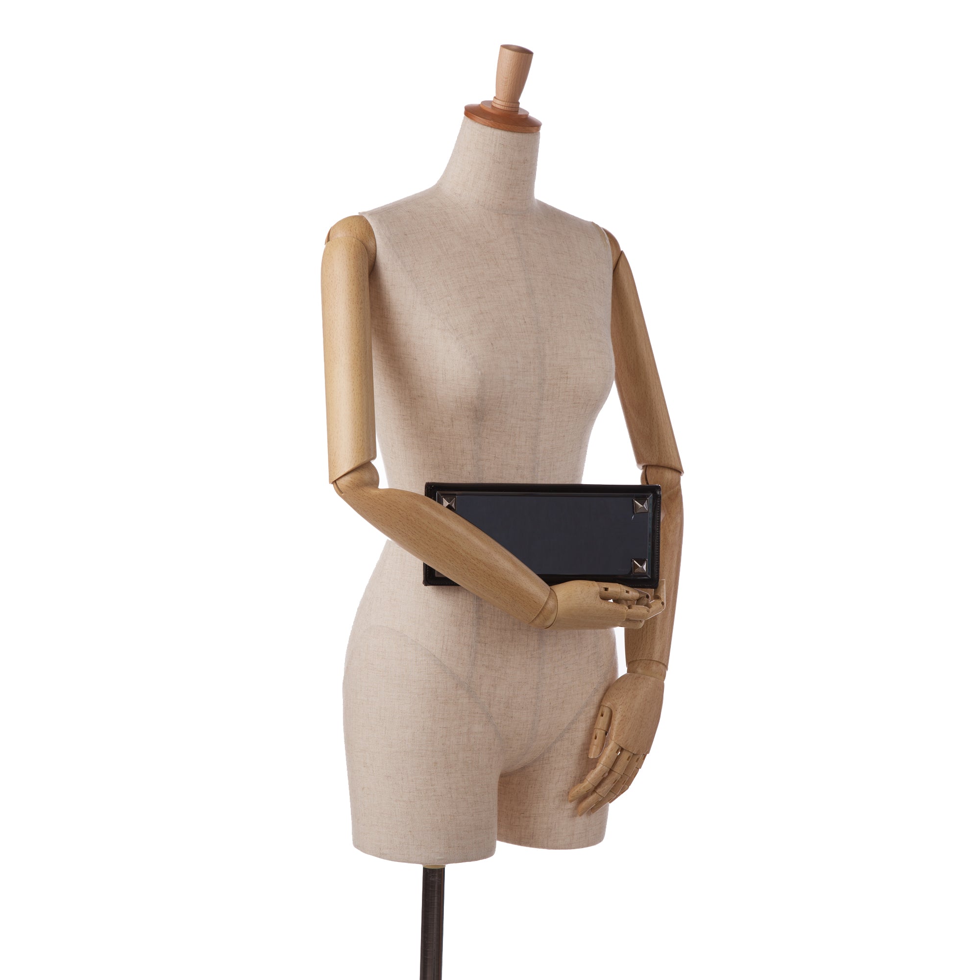 Gucci | Pre-Owned Tempered Glass Broadway Clutch | Black