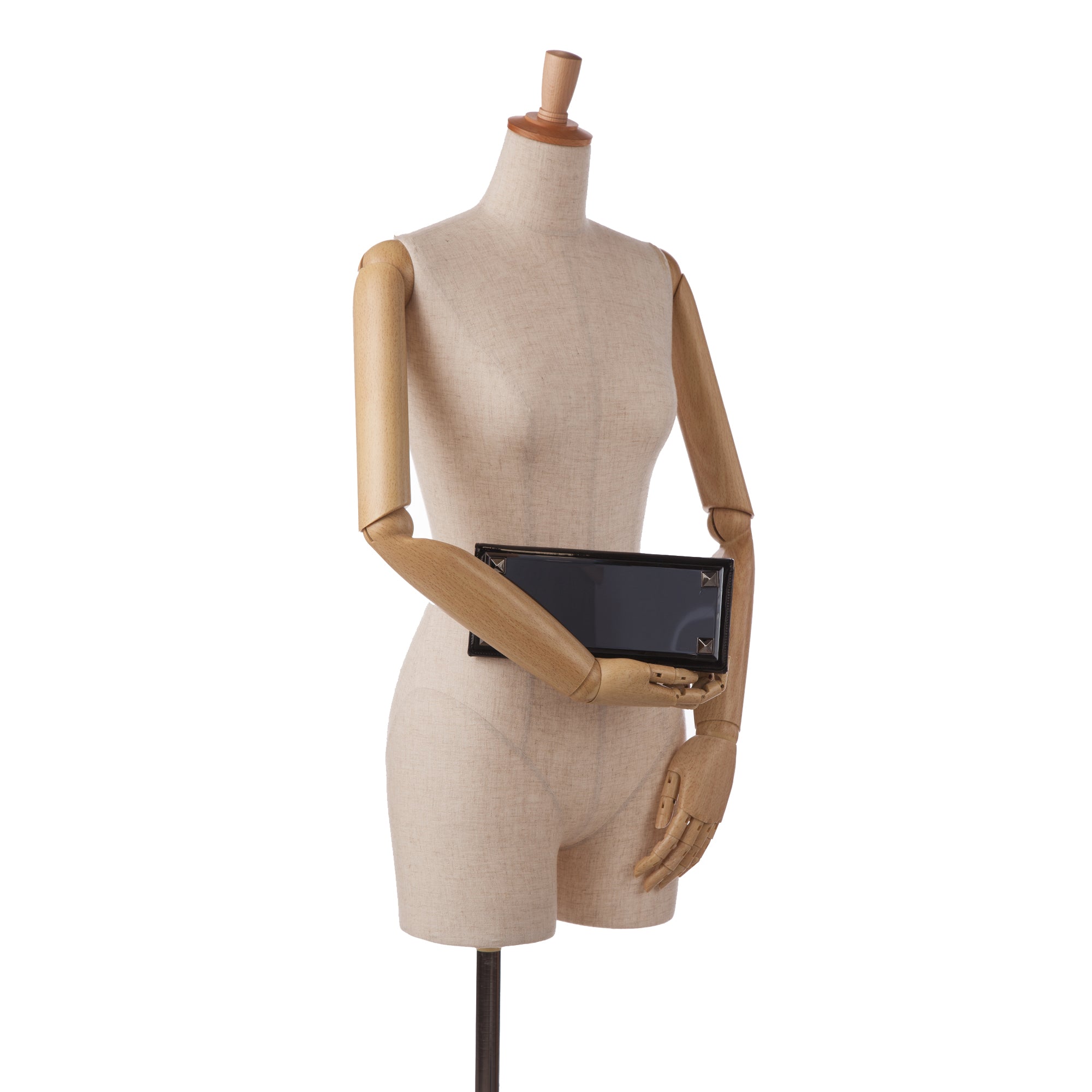 Gucci | Pre-Owned Tempered Glass Broadway Clutch | Black