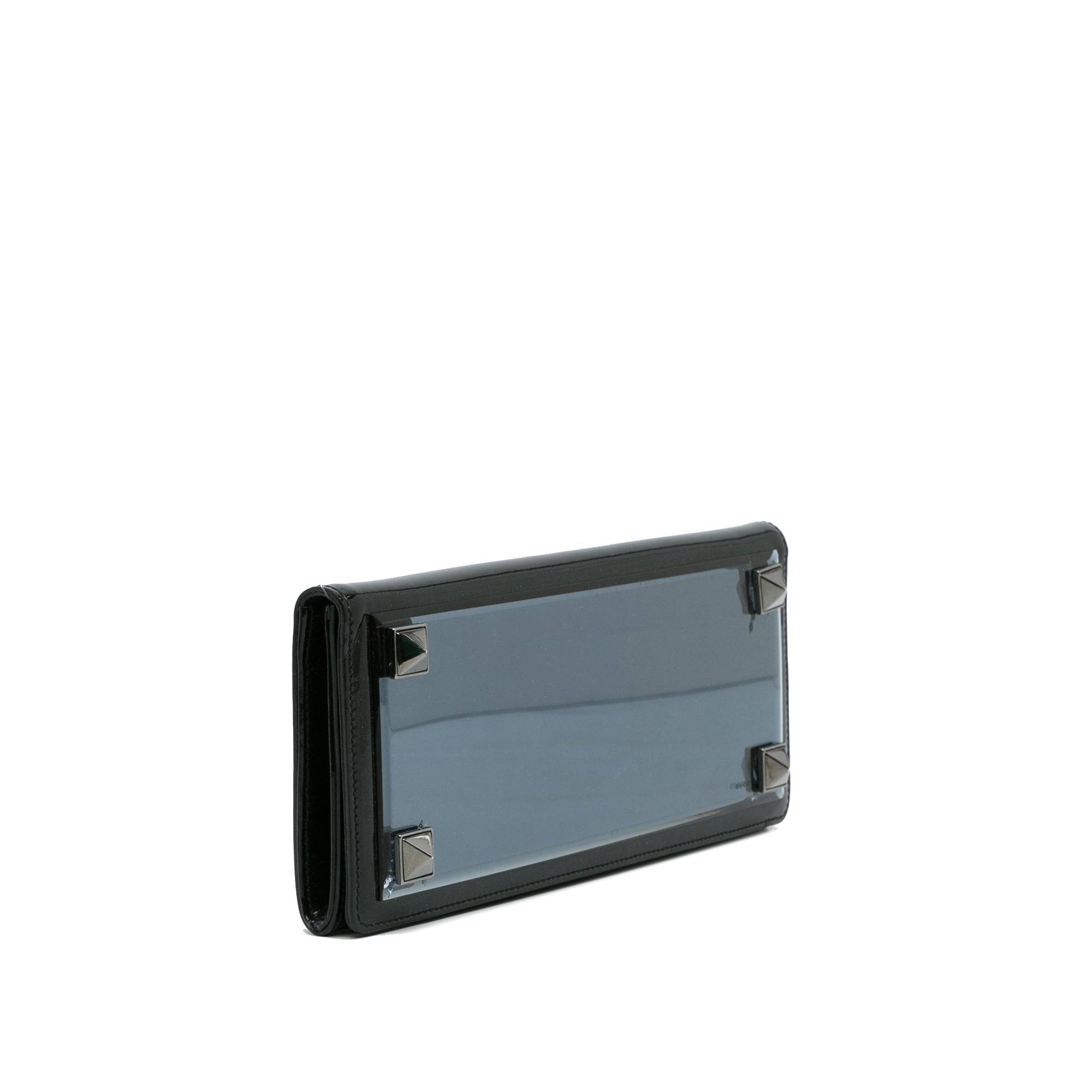 Gucci | Pre-Owned Tempered Glass Broadway Clutch | Black