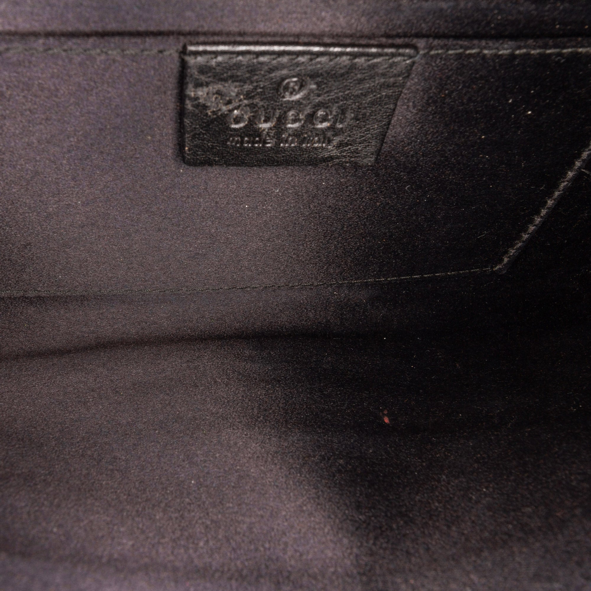 Gucci | Pre-Owned Tempered Glass Broadway Clutch | Black