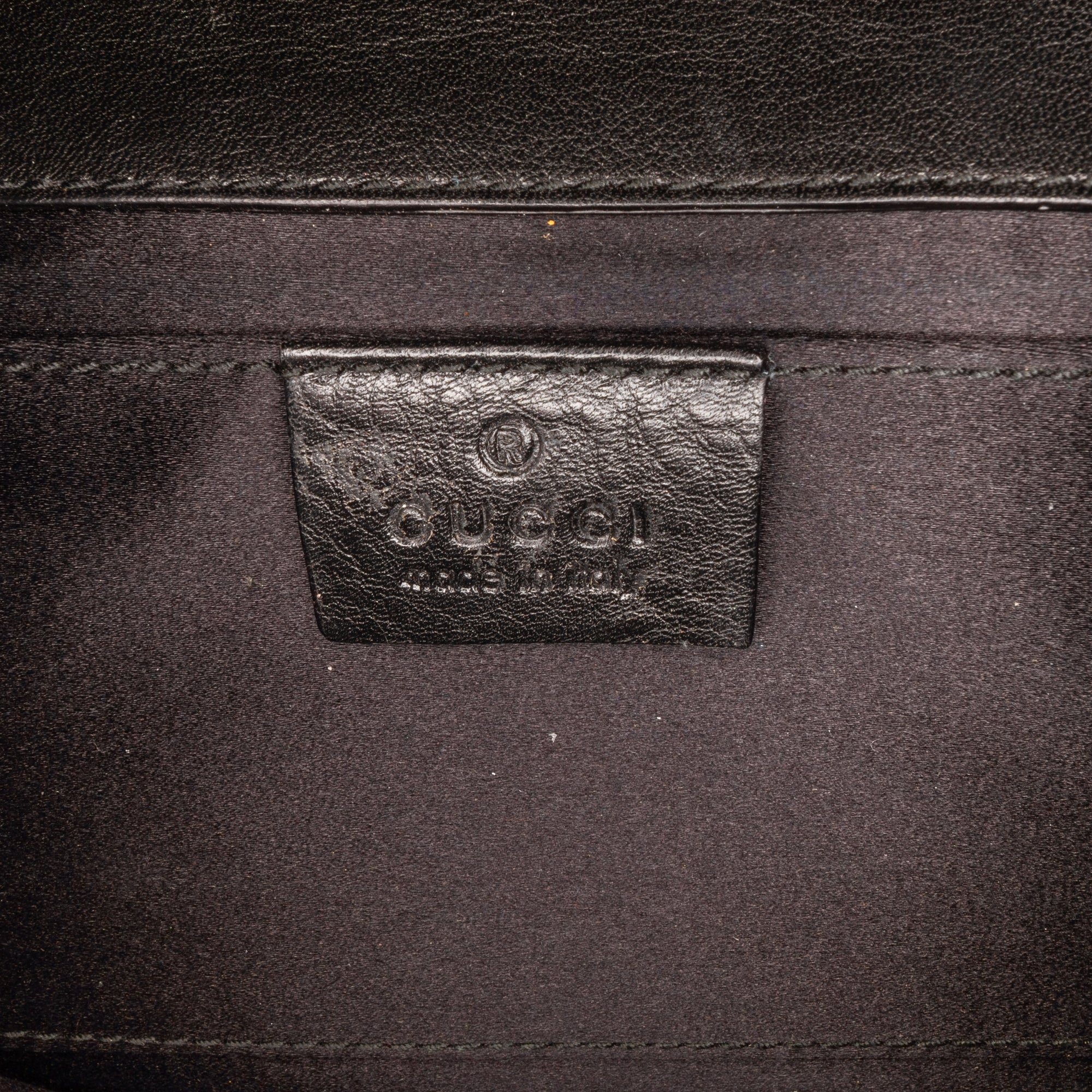 Gucci | Pre-Owned Tempered Glass Broadway Clutch | Black
