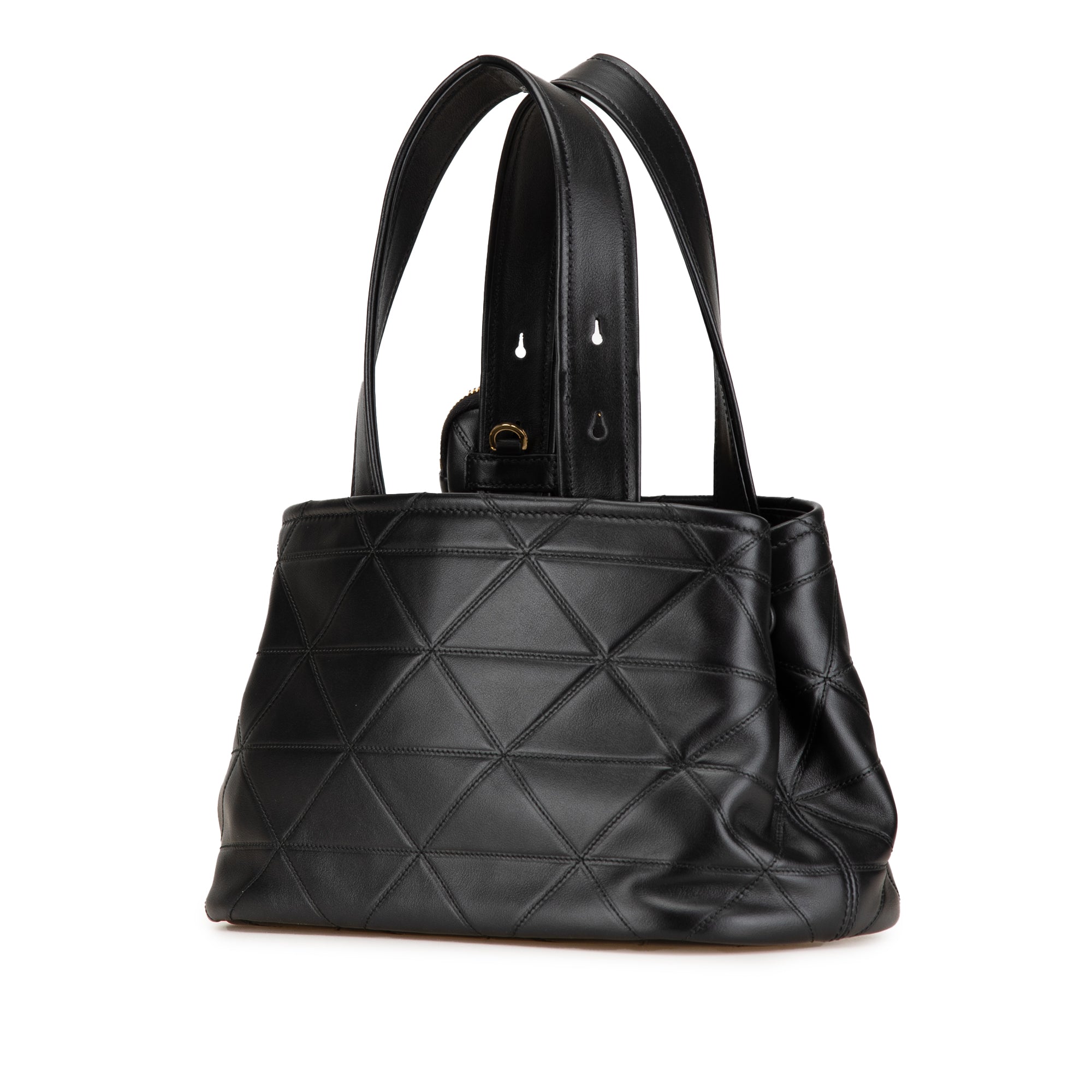 Prada | Pre-Owned Small Quilted Lambskin Satchel | Black