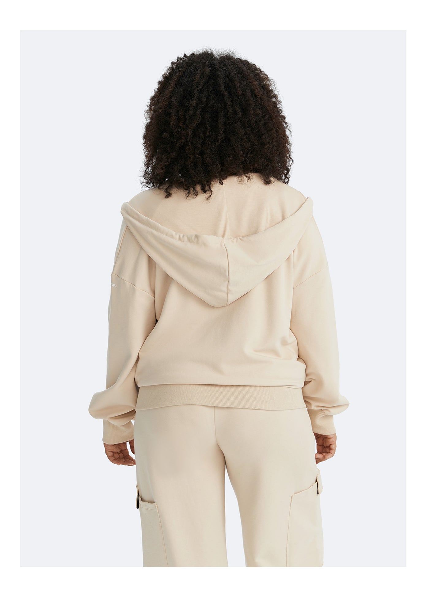 Zip Up Hoodie with Pockets | Oat Milk Beige