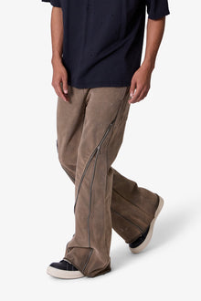Zipper Flare Sweatpants | Olive