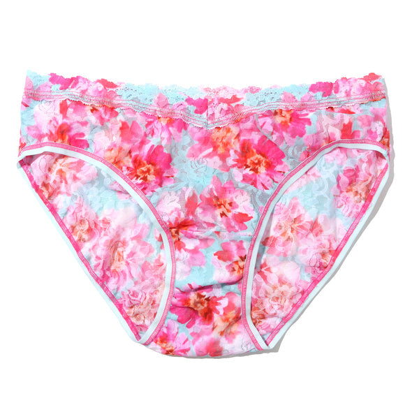 Signature Lace V-Front Brief | First Bloom (Blue)