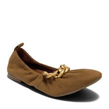Amina Dress Flat | Tobacco Faux Suede