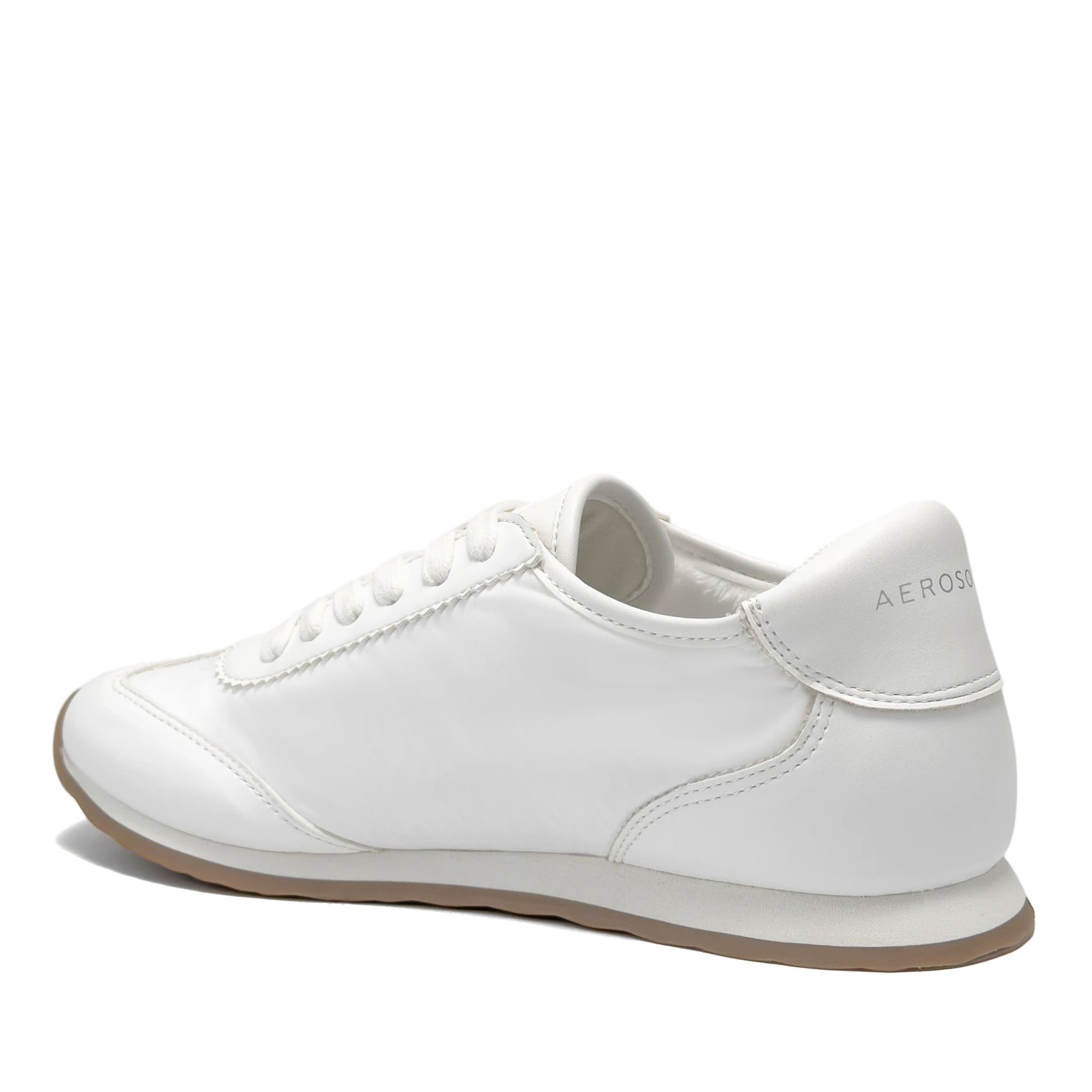 Jeanine Sport Sneaker | White/White Nylon/Faux Nappa