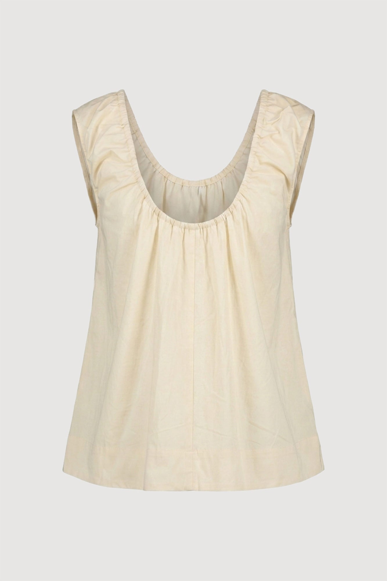 Isilda | Abby Organic Cotton U-Neck Top - Flat