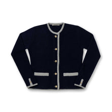 Women | Innsbruck Cardigan | Navy / Pearl Grey