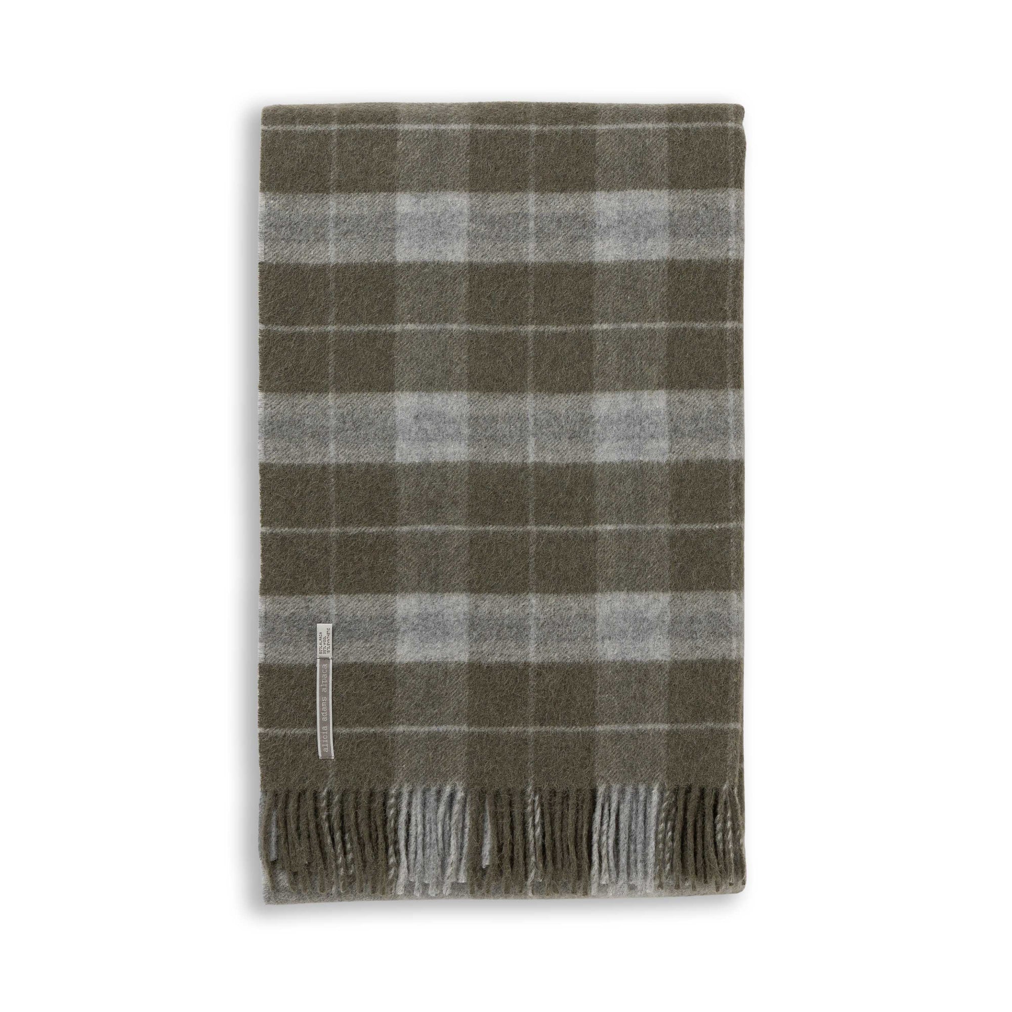 Wellington Throw | Forest Green / Grey