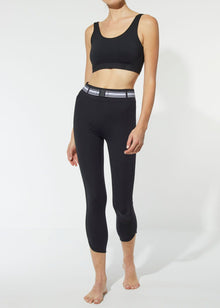 Ace High Waisted Belt Capri Legging - Solid & Striped