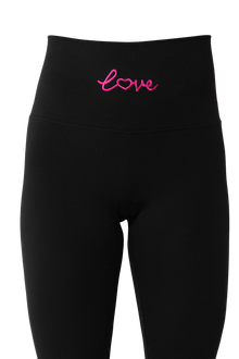 Adore Yourself High - Waisted Premium Legging - Black/HotPink - Self - Adore