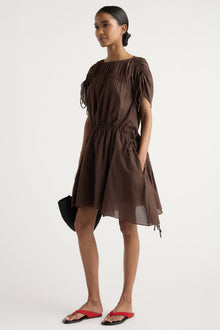 Isilda | Akemi Tie-Shoulder Organic Cotton Dress in Size Extra Small