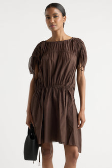Isilda | Akemi Tie-Shoulder Organic Cotton Dress in Size Extra Small