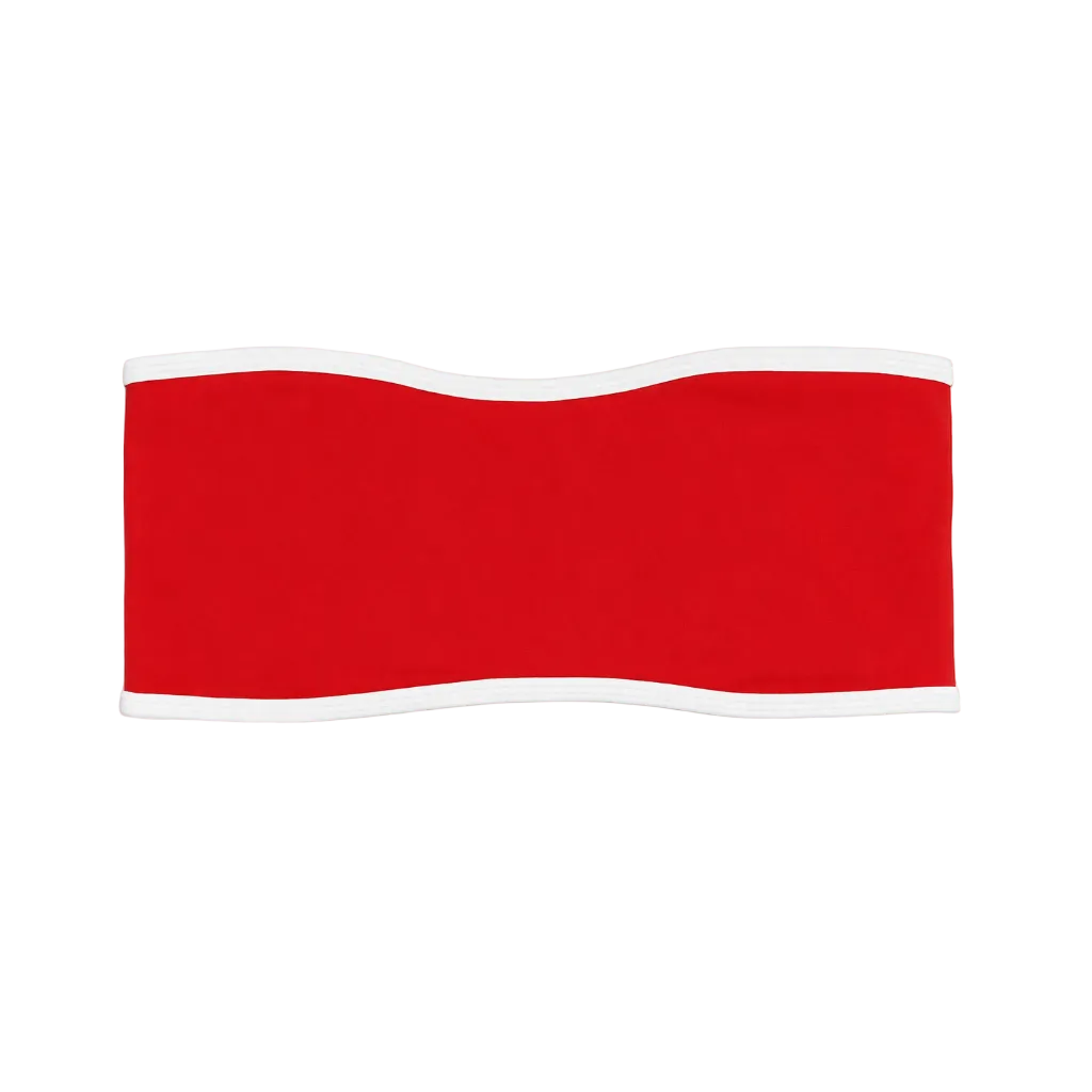 All Around Bandeau | Red w/ White Contrast