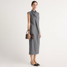 Karolina | Amara Gathered-Neck Drape Dress in Size Extra Small