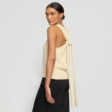 Arinna Tie-Racerback Organic Cotton Tank | Cream