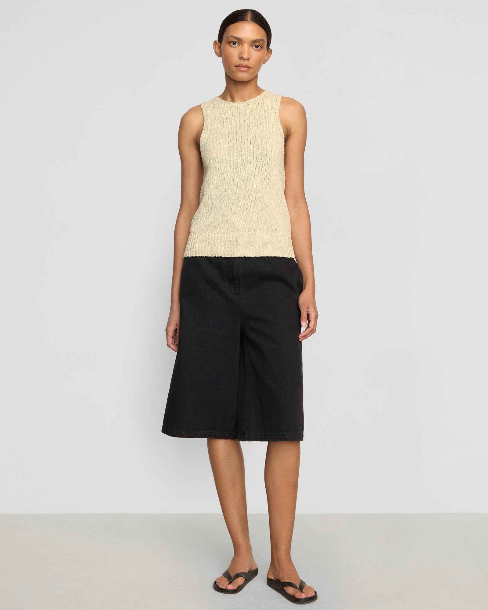 Vanessa | Arinna Tie-Racerback Organic Cotton Tank in Size Small