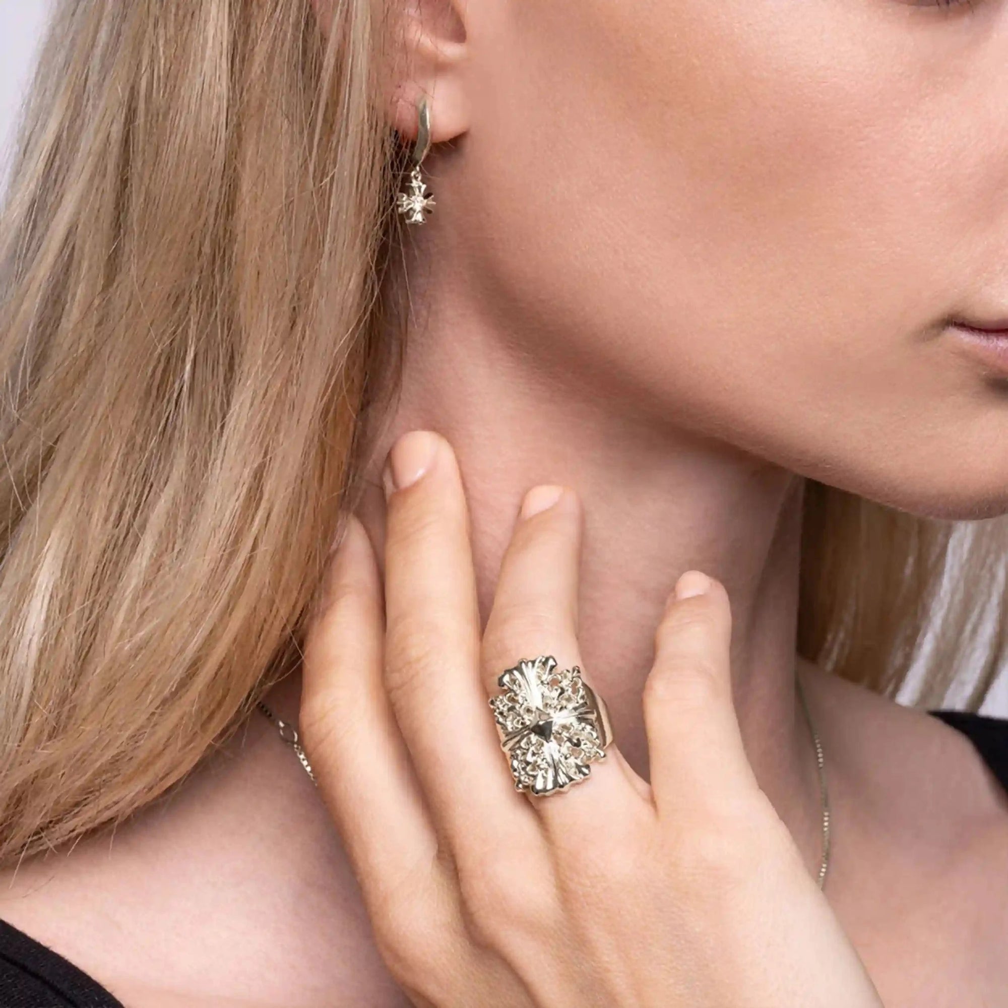 Awe Inspired  Rings Cross Shield Ring
