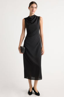 Karolina | Ayelet Gathered-Neck Dress in Size Extra Small