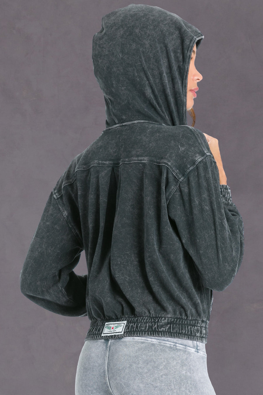 Women | Sporty HT Zip-Up Hoodie | Mineral Wash 6