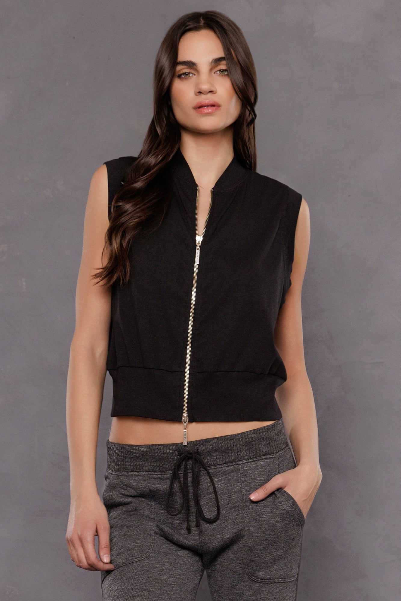 Women | Everyday Zip-Up Vest | Black