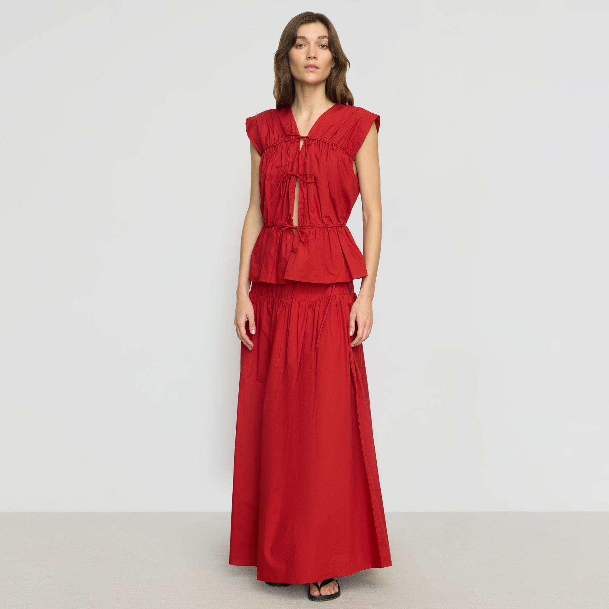 Bao Organic Cotton Drop-Waist Skirt | Poppy