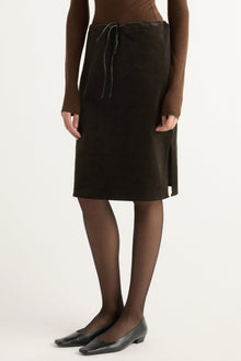 Kelsey | Bellamy Corduroy Tie-Waist Skirt in Size Small
