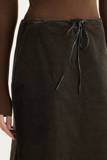 Kelsey | Bellamy Corduroy Tie-Waist Skirt in Size Small