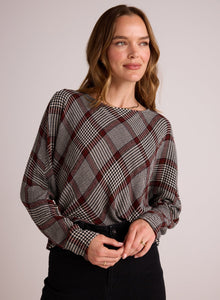 Bias Dolman Sleeve Top | Winter Glen Plaid